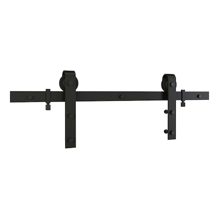 National Hardware National Hardware Classic 96 in. L Matte Black Steel Barn Door Hanger Kit 1 pc N700-004